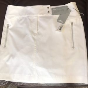 Skort (skirt on the outside, shorts on the inside)